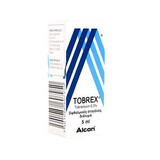 Tobrex (Тобрекс) діюча речовина - тобраміцин крап. оч. 0,3 % фл.-крапельн. 5 мл