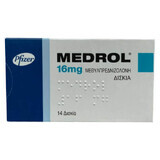 Medrol (медрол) действующее вещество метилпреднизолон табл. 16 mg №30