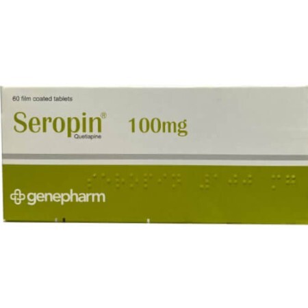 Quepin/Seroquel/Etiapin/Seropin (действующее вещество Кветиапин) 100 mg табл. №60