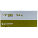 Seroquel действующее вещество Кветиапин 200 mg табл. №60