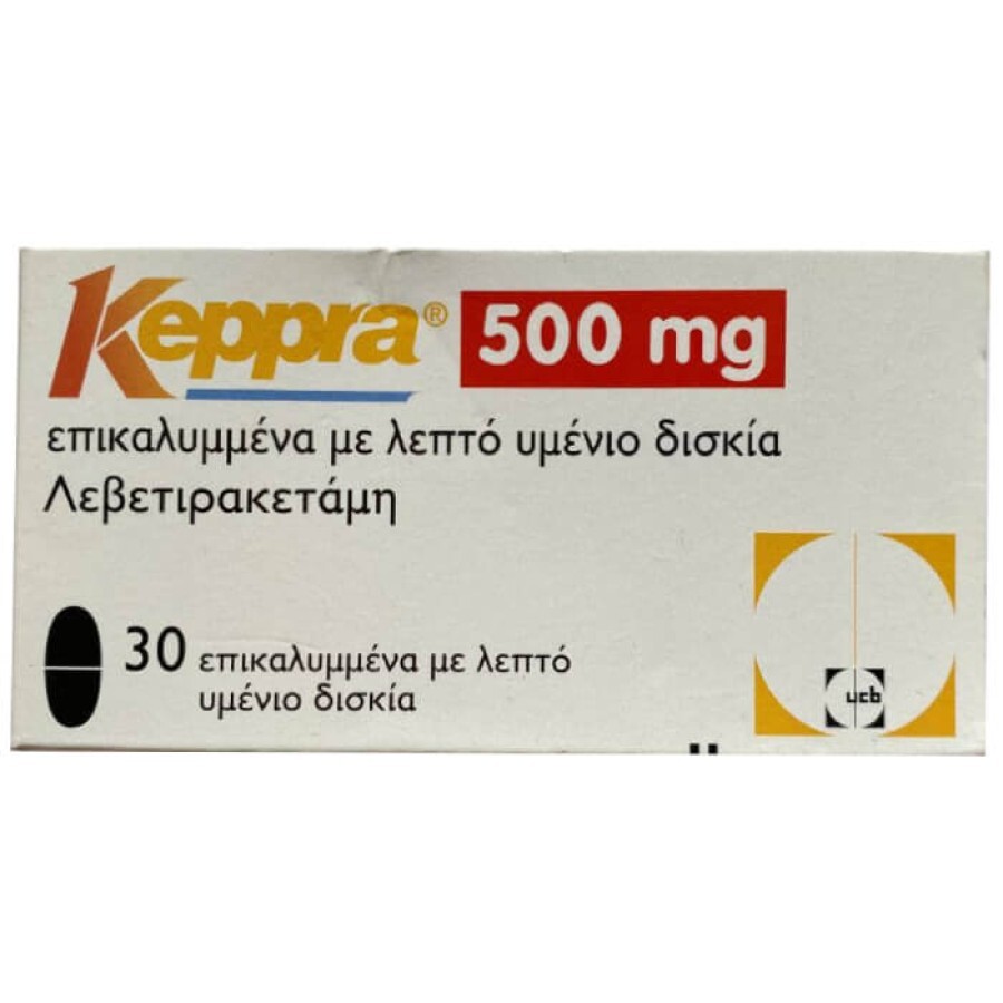Keppra (Кеппра) действующее вещество Леветирацетам 500mg табл. №30 : цены и характеристики