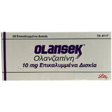 Olansek/Ozapex діюча речовина Оланзапін 10 mg №28