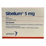 Sibelium действующее вещество Флунаризин 5 mg табл. №20