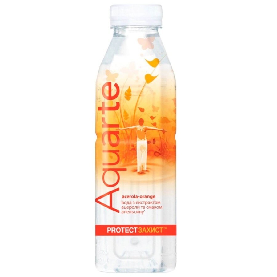 Вода Aquarte Protect с экстрактом ацеролы и вкусом апельсина 500 мл: цены и характеристики