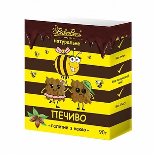 Печиво Bakerbee галетне з какао 90 г