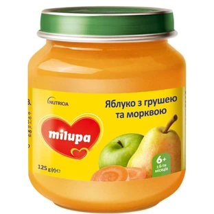 Фруктове пюре Milupa Яблуко-груша-морква з 6 місяців 125 г