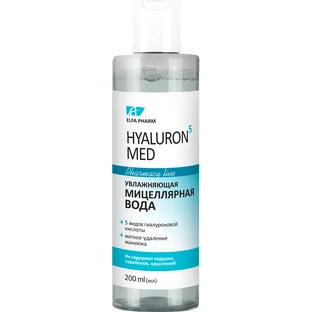 Міцелярна вода Elfa Pharm Hyaluron5 MED Зволожуюча 200 мл