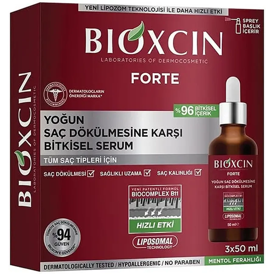 Сыворотка Bioxsine DermaGen Forte против интенсивного выпадения волос всех типов, 3 флакона 50 мл: цены и характеристики