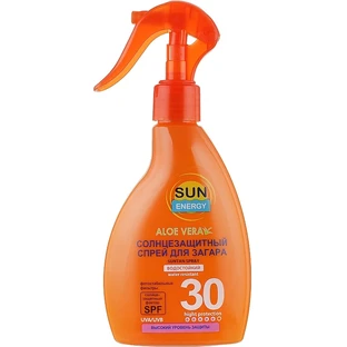 Солнцезащитный спрей для загара Sun Energy из алоэ вера SPF 50+ 200 мл