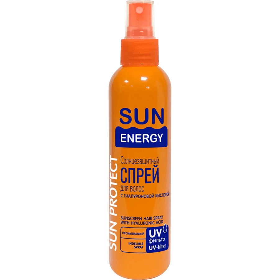 Сонцезахисний спрей для засмаги Sun Energy з гіалуроновою кислотою 200 мл: ціни та характеристики