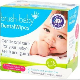 Салфетки Brush-Baby для полости рта 0-18 месяцев 28 шт