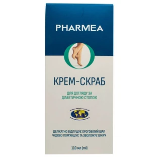 Крем-скраб для ног Pharmea для диабетической стопы, 110 мл
