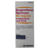 Ibuprofeno Normon (действующее вещество ибупрофен) орал. сусп. 40 mg/ml 150 ml
