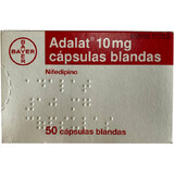 Adalat (действующее вещество Нифедипин)10 mg табл. №50