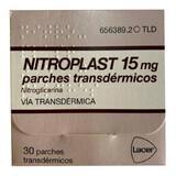 Nitroplast (діюча речовина Нітрогліцерин) 15 mg пластир трансдермальний  №30