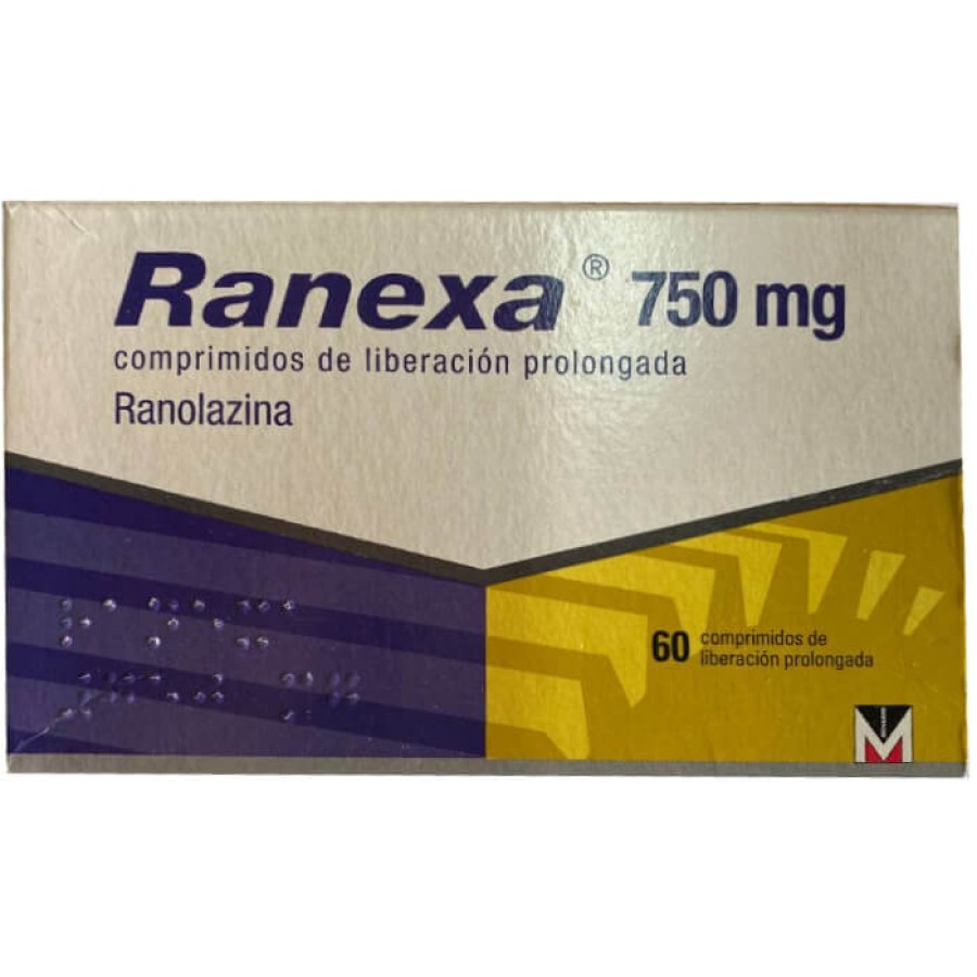 Ranexa (действующее вещество Ранолазин) 750 mg табл. №60 : цены и характеристики