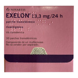 Exelon (діюча речовина Рівастигмін)13.3 mg/ 24h пластир трансдермальний №30