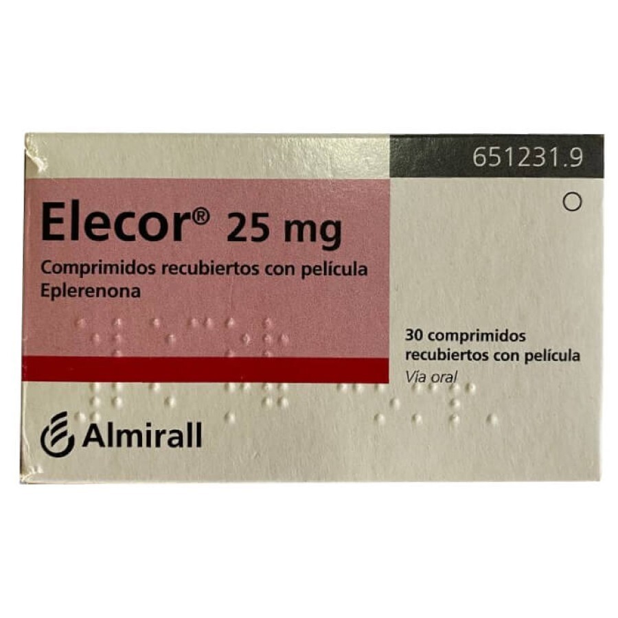 Elecor (действующее вещество Еплеренон) 25 mg табл. №30: цены и характеристики