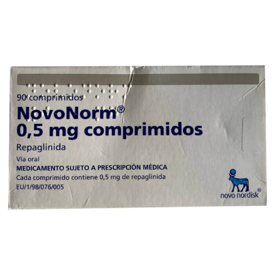 NovoNorm (действующее вещество Репаглинид) 0,5 mg табл.№30: цены и характеристики