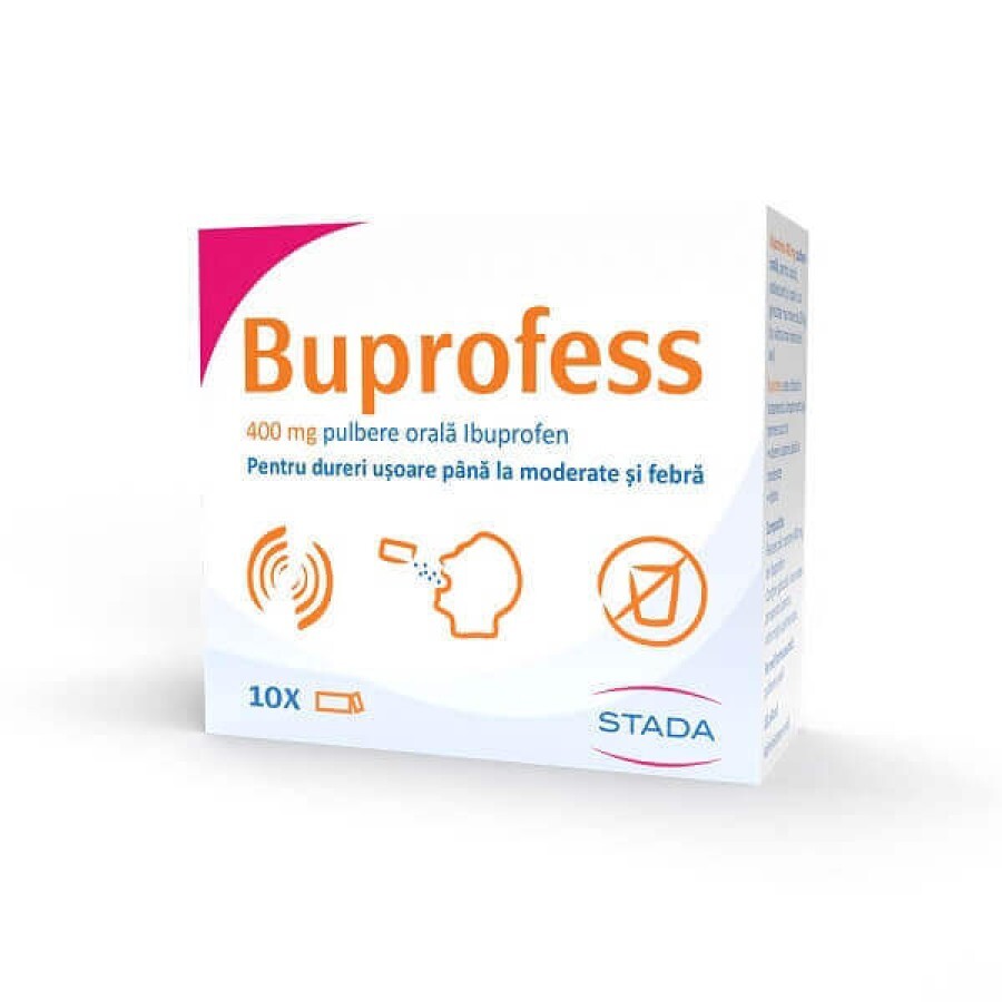 Buprofess 400 mg (діюча речовина ібупрофен), 10 пакетиков: ціни та характеристики