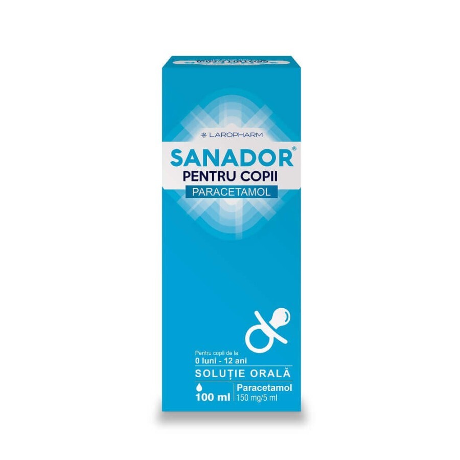 Sanador сироп для детей (действующее вещество парацетамол)150мг/5мл 100 ml: цены и характеристики