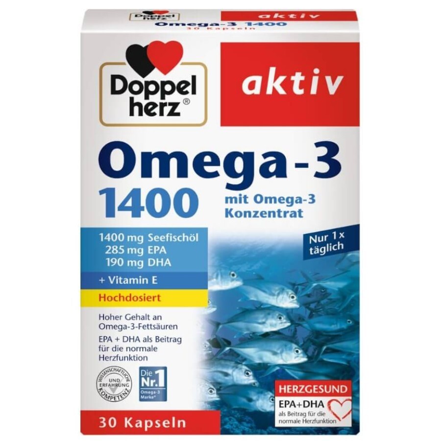 Доппельгерц Актив Омега 3 1400 мг, 30 капсул: ціни та характеристики