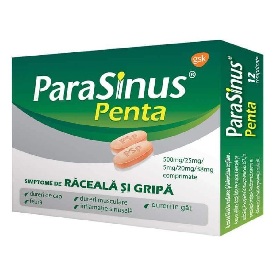 Парасінус Пента (парацетамол) табл. №12: ціни та характеристики