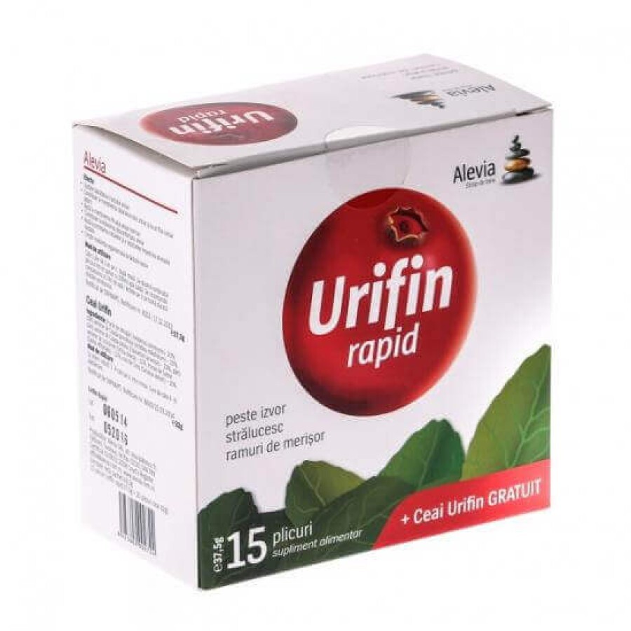 Urifin Rapid 15 пакетиков и Urifin Tea 20 пакетиков, Alevia: цены и характеристики