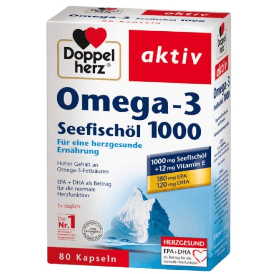 Доппельгерц Актив Omega-3 1000 мг, 80 капсул: ціни та характеристики