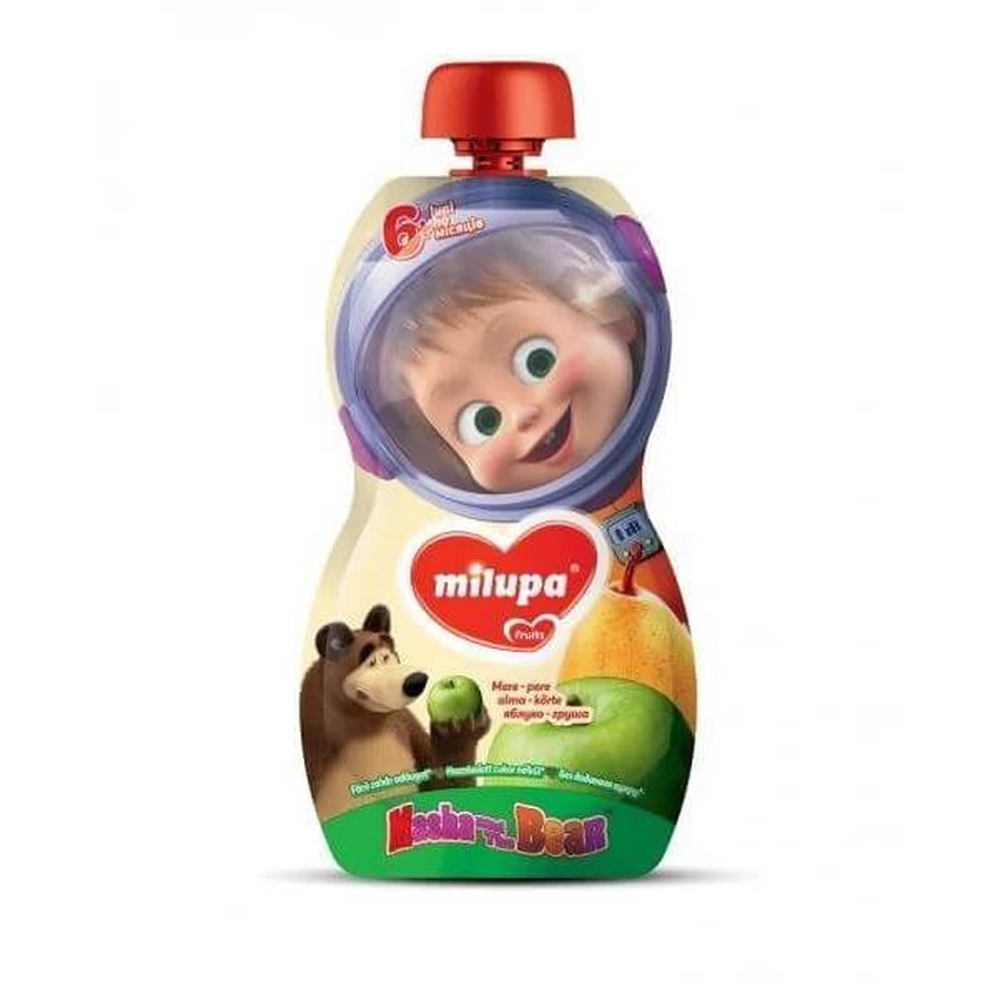Фруктовое пюре Milupa Маша и Медведь Яблоко и Груша для детей с 6 месяцев, 100 г: цены и характеристики