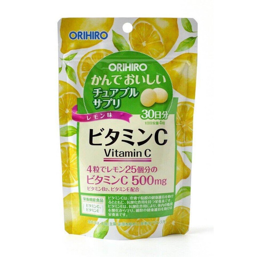 Вітаміни Orihiro Вітамін С 60 г 120 жувальних таблеток: ціни та характеристики