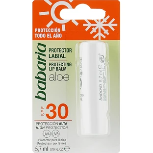 Защитный бальзам для губ Babaria с Алоэ Вера SPF 30 5.7 мл