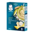 Дитяча молочна каша Gerber Мультизлакова з йогуртом, бананом і грушею суха для дітей з 8 місяців 240 г