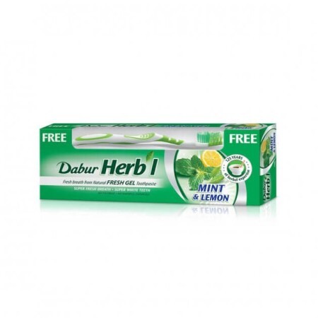 Зубная паста Dabur Herb'l Свежий гель мята и лимон 150 г
