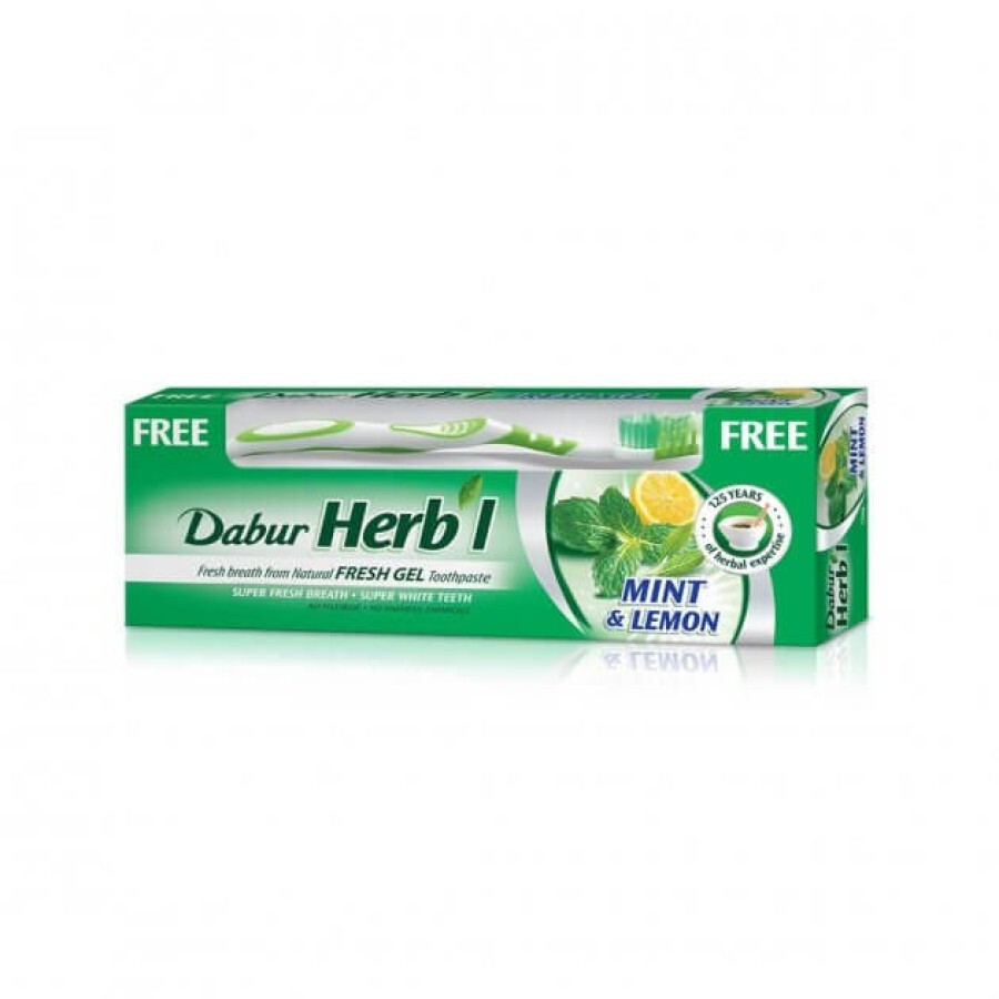 Зубная паста Dabur Herb'l Свежий гель мята и лимон 150 г: цены и характеристики