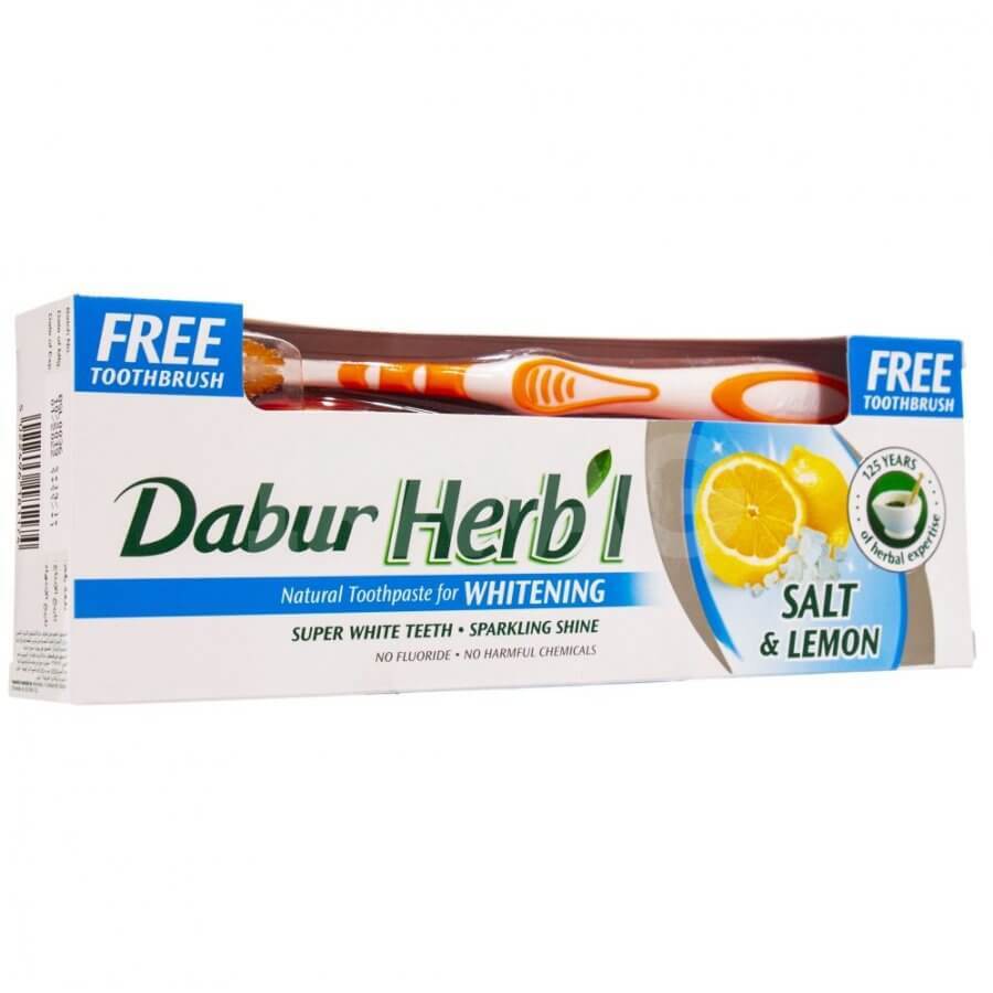 Зубна паста Dabur Herb'l Вибілювальна сіль і лимон 150 г: ціни та характеристики