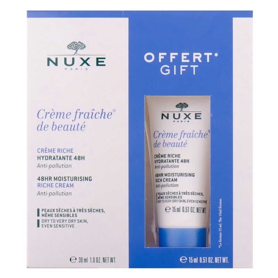 Набор Nuxe Creme Fraiche крем-фреш насыщенный, 30 мл + 15 мл: цены и характеристики