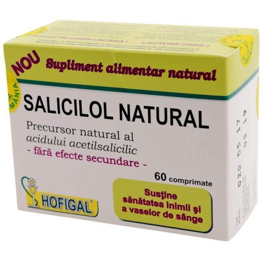 Салициловый натуральный (Salicylol Natural), 60 таблеток, Hofigal: цены и характеристики