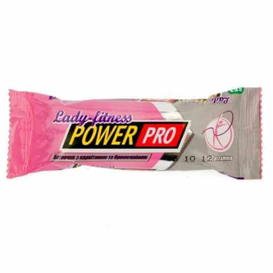 Батончик Power Pro Леді Фітнес Карнітин та Бромелайн 50 г: ціни та характеристики