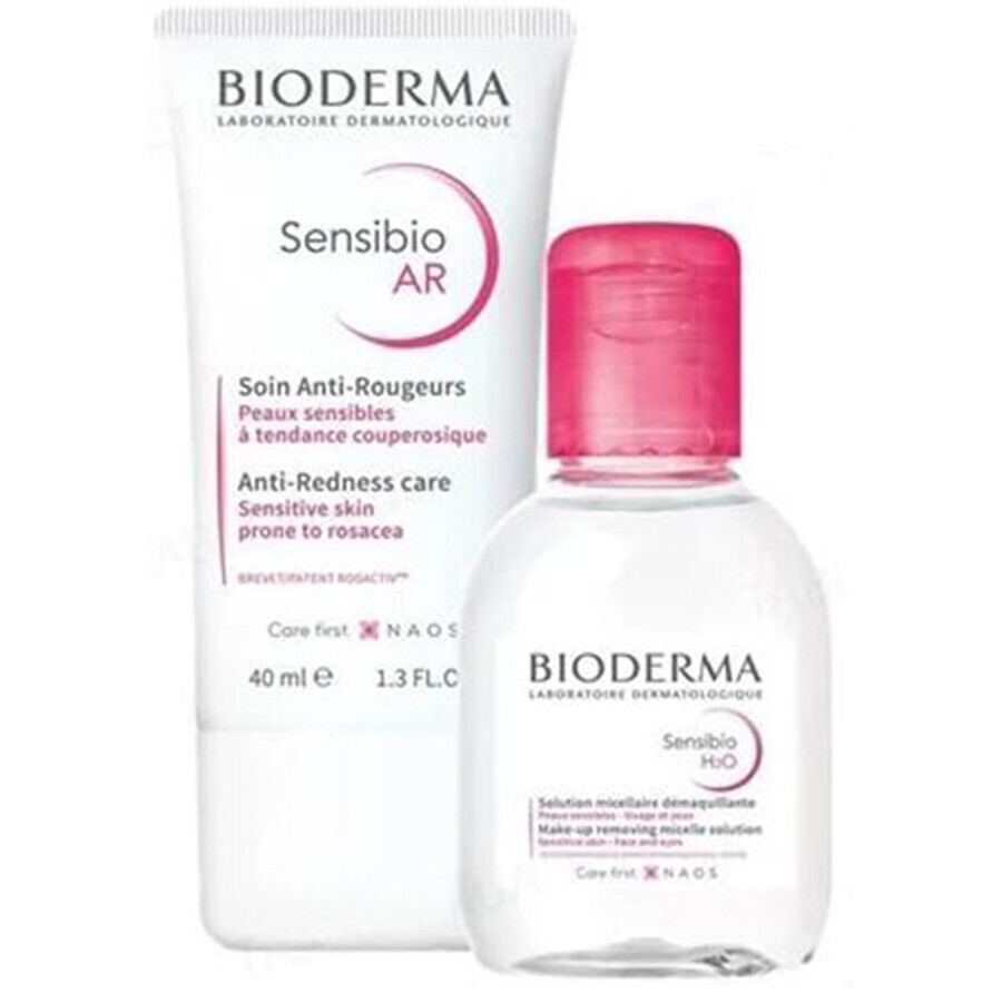 Набір Bioderma Sensibio AR крем для обличчя 40 мл + вода міцелярна 100 мл: ціни та характеристики