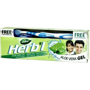 Зубна паста-гель Dabur Herb'l Алое вера 150 г + щітка