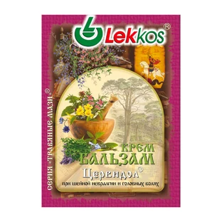 Крем-бальзам Lekkos Цервидол при шейной невралгии и головных болях 10 г