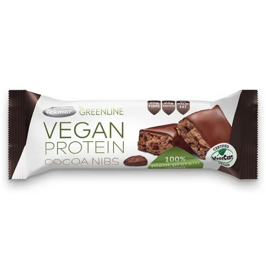 Веганський протеїновий батончик Tekmar Protein з какао в шоколадній глазурі 40 г: ціни та характеристики