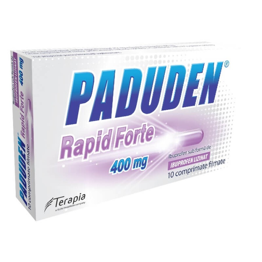 Падуден Рапид Форте (Paduden Rapid Forte) 400 мг, 10 таблеток, Terapia: цены и характеристики