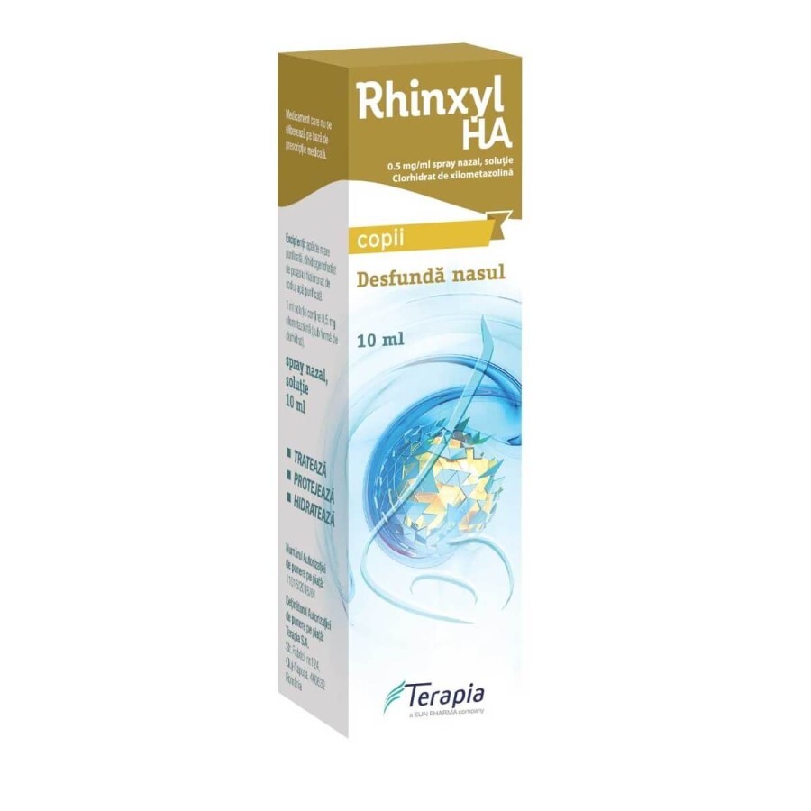 Rhinxyl HA для дітей (ксилометазолін) 0.05% краплі, 10 мл, Terapia: ціни та характеристики