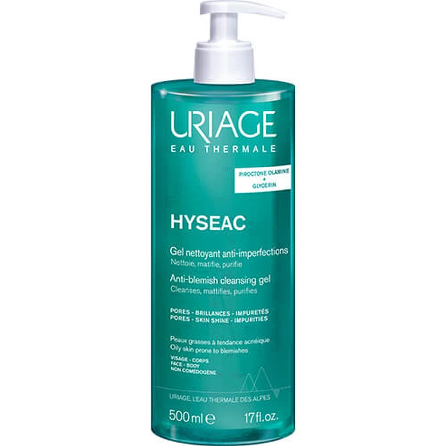 Очищающий гель Uriage Hyseac Anti-blemish cleansing gel против недостатков, 500 мл: цены и характеристики