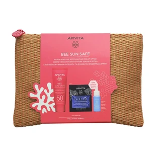 Набір Apivita Bee Sun Safe Kit з сонцезахисним заспокійливим кремом для обличчя SPF50+