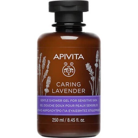 Нежный гель для душа Apivita Caring Lavender для чувствительной кожи, 250 мл