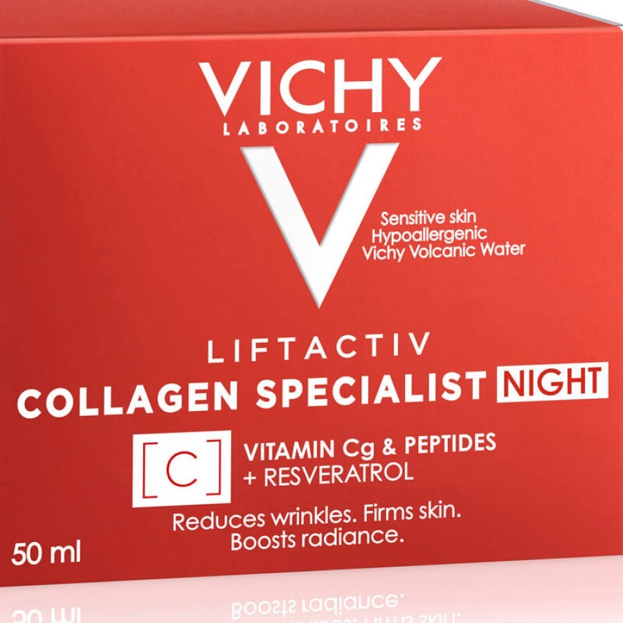 Ночной антивозрастной крем-уход Vichy Liftactiv Collagen Specialist Night Cream с эффектом корекции морщин придания упругости и восстановления сияния 50 мл: цены и характеристики