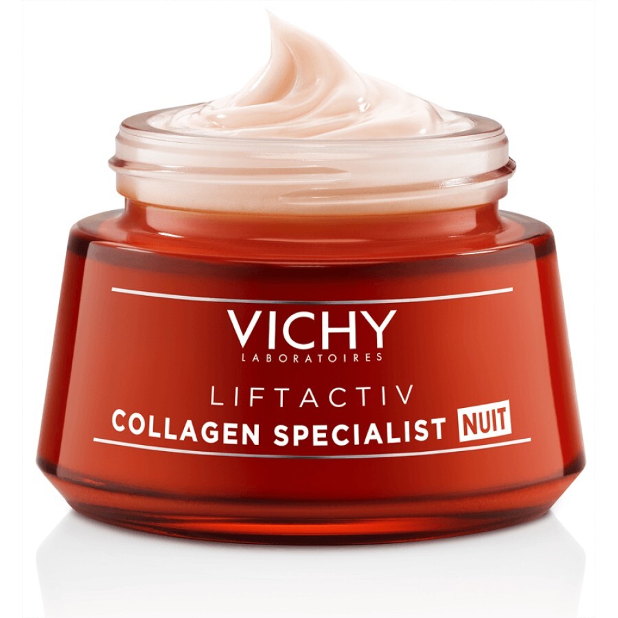 Нічний антивіковий крем-догляд Vichy Liftactiv Collagen Specialist Night Cream з ефектом корекції зморщок додання пружності та відновлення сяйва 50 мл: ціни та характеристики